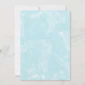 Invitation bleue de Fête de la mariée d'aquarelle (Dos)