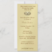 Invitation bleue de Fête de la mariée de mascarade (Dos)