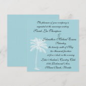 Invitation bleue de fuite de plage (Devant / Derrière)