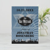 Invitation bleue de la Marine Club Bar Mitzvah (Debout devant)