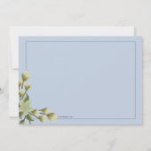 Invitation Bleue de Réception (Dos)
