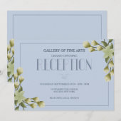 Invitation Bleue de Réception (Devant / Derrière)