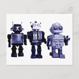 invitation bleue de robots