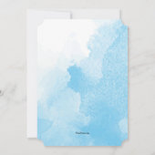 Invitation bleue d'éclaboussure (Dos)