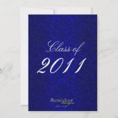 Invitation bleue d'obtention du diplôme (Dos)