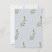 Invitation bleue élégante de baptême/baptême (Dos)