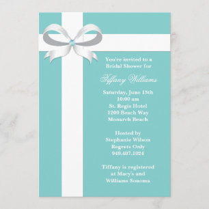 Invitation bleue élégante de Fête de la mariée