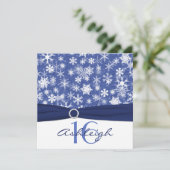 Invitation bleue et blanche d'anniversaire de (Debout devant)