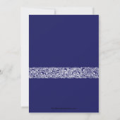 Invitation bleue et blanche d'obtention du diplôme (Dos)