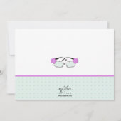 Invitation bleue et pourpre fraîche de lunettes de (Dos)