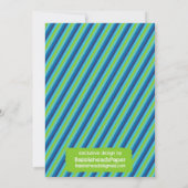 Invitation bleue et verte de petit homme ?ère (Dos)