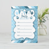 Invitation bleue pour écrire à la main pour les ga (Debout devant)