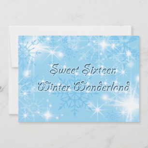 Invitation Bleue pour un Sweet Sixteen sur le thèm