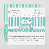 Invitation Bleue Tiffany (Devant / Derrière)