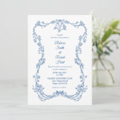 Invitation Bleue Toile de Jouy 05 (Debout devant)