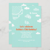 Invitation bleue vers le haut et vers le haut (Devant / Derrière)