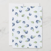 Invitation Bleuets Fruit Anniversaire (Dos)