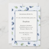 Invitation Bleuets Fruit Anniversaire (Devant)