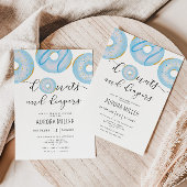 Invitation Bleus beignets et couches saupoudrer bébé