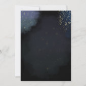 Invitation Bleus bohème et Fête des mariées bleue verte (Dos)