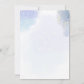 Invitation Bleus bohème et Fête des mariées bleue verte (Dos)