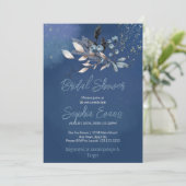 Invitation Bleus bohème et Fête des mariées bleue verte (Debout devant)