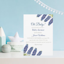 Bleus de bleuets aquarelle florale Texas bébé garç