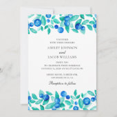 Invitation Bleus des bois. Mariage à la menthe et au jardin b (Devant)