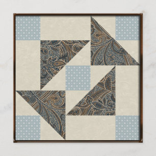 Invitation Bleus et gris du puzzle de la grand-mère