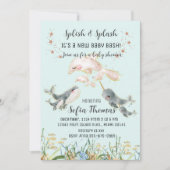 Invitation Bleus mignons sous le Baby shower marin (Devant)