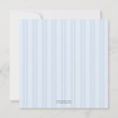 Invitation Bleus stries et Carrés de simplicité (Dos)