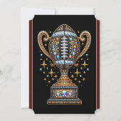 Invitation Bling Football Party Big Game Bowl Game Trophée (Dos)