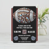 Invitation Bling Football Party Big Game Bowl Jeu (Debout devant)
