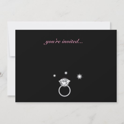 Invitation Bling Ring Pink Bachelorette (Dos)