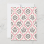 Invitation bliss crème et gris tan damassé (Dos)