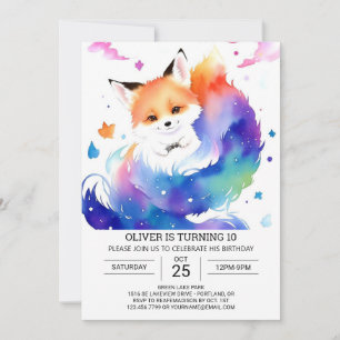 Invitation Bliss d'anniversaire de Fox personnalisé