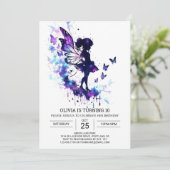 Invitation Bliss d'anniversaire de papillon en ligne (Debout devant)