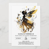 Invitation Bliss d'anniversaire de papillon en ligne (Devant / Derrière)