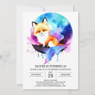 Invitation Bliss d'anniversaire de Renard rustique