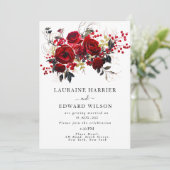 Invitation Bliss de Bourgogne : Elégant Motif floral en Win (Debout devant)