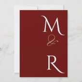 Invitation Bliss de Bourgogne : Elégant Motif floral en Win (Dos)