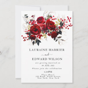 Invitation Bliss de Bourgogne : Elégant Motif floral en Win