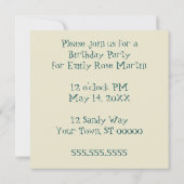 Invitation bliss de fleurs vectorielles colorées (Dos)