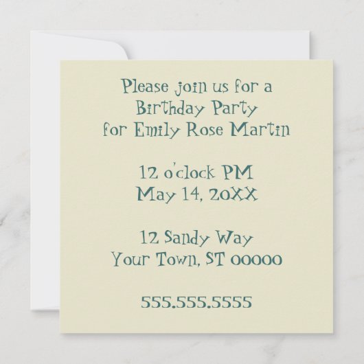 Invitation bliss de fleurs vectorielles colorées (Dos)