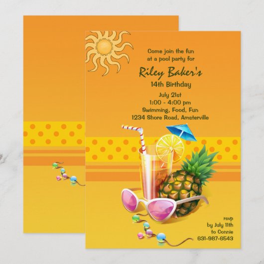 Invitation Bliss d'été (Devant / Derrière)