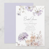 Invitation Bliss - Fête des mariées Lilac et Lavender (Devant / Derrière)
