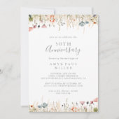 Invitation Blissful Boho Fleur sauvage 50e anniversaire Maria (Devant)