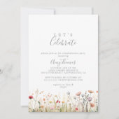 Invitation Blissful Boho Fleur sauvage Fêtons la fête (Devant)