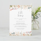 Invitation Blissful Boho Wildflower I Do BBQ Engagement Party (Debout devant)