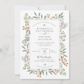 Invitation Blissful Bounty Botanique Mariage Suite (Devant)